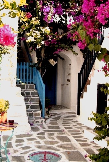Courtyard, Parros Island, Greece