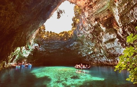 Melissani Lake and Drogarati Cave,  Kefalonia Island, Greece