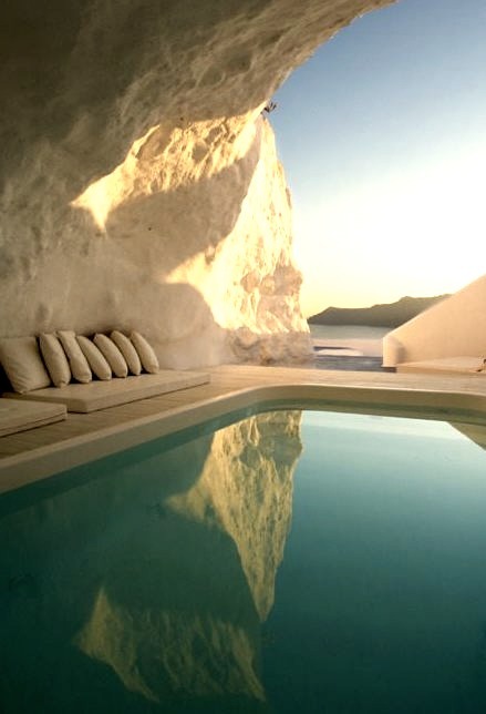 Natural Pool, Santorini, Greece
