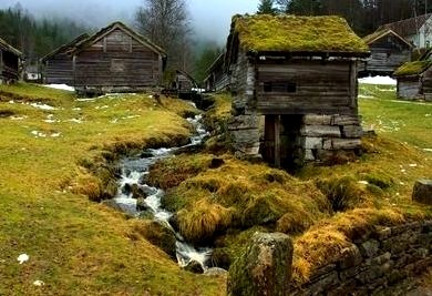 Grass Roof Village, Sunnfjord, Norway